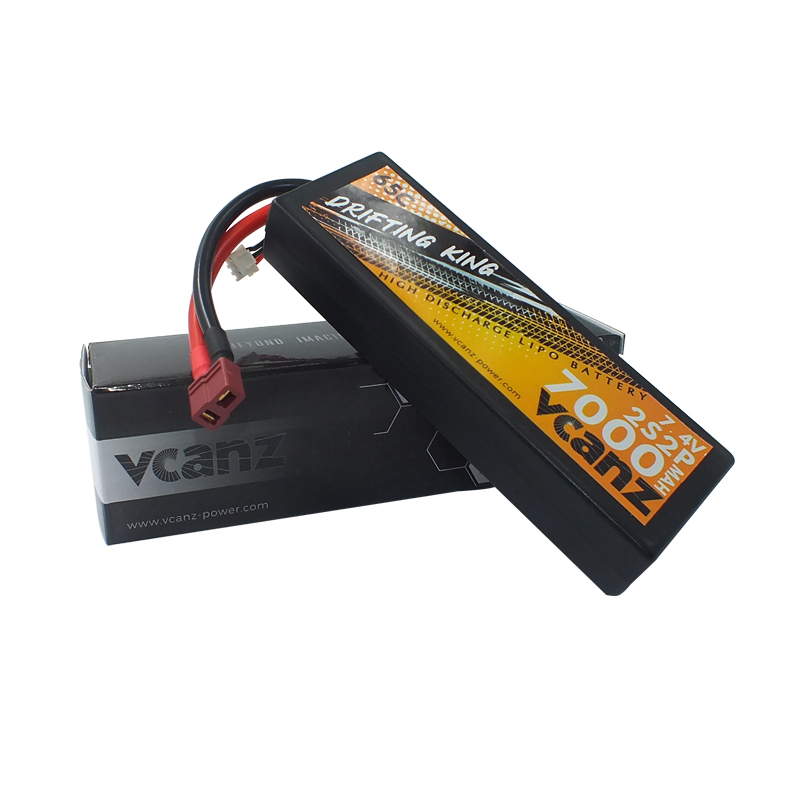 65C 7000mah 7.4V lipo Vcanz Power 2S 65C lipo for 1/10& 1/8 scalecars